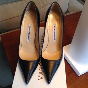 Manolo Blahnik heels leather